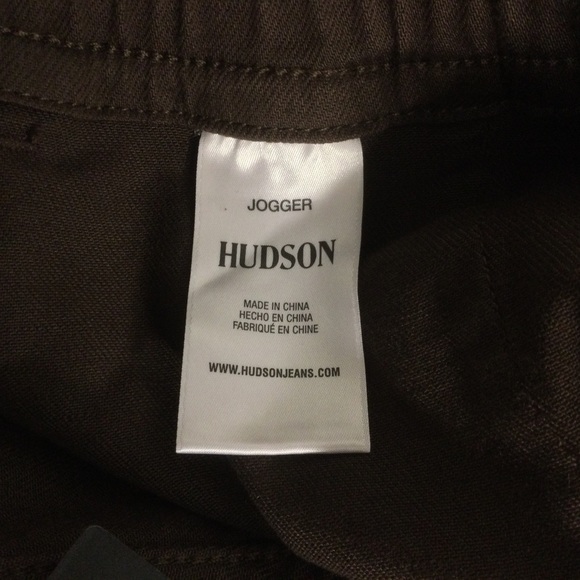 Hudson Utility Jogger Pant Size M Drawstring Pocket In Coated Chicory Coffee - Picture 9 of 14